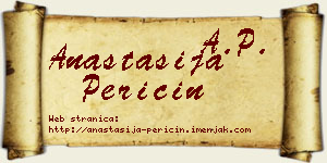 Anastasija Peričin vizit kartica